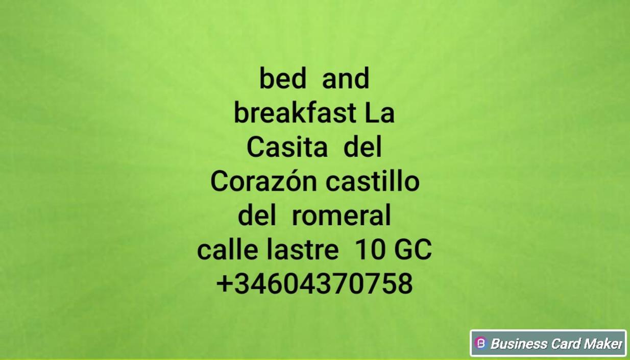 La Casita Del Corazon Bed and Breakfast Castillo del Romeral Exteriör bild